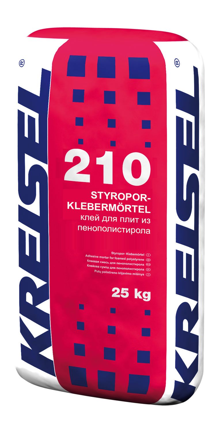 Kreisel Клей для плит из пенополистирола 210 STYROPOR-KLEBEMÖRTEL, 25кг