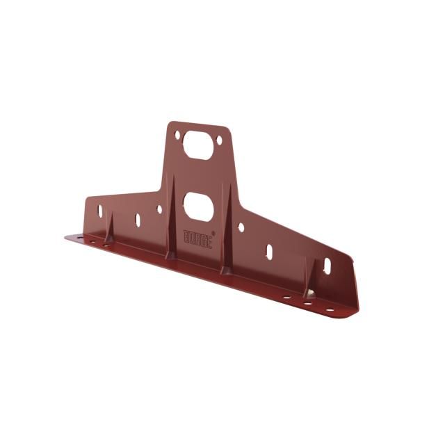 Кронштейн универсальный для снегозадержателя BORGE для металлочерепицы, профнастила, материалов на основе битума, кирпично-красный