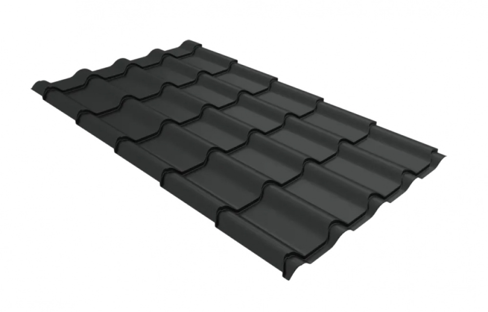 Металлочерепица Grand Line Kamea PurPro Matt 275 RAL 7016 антрацитово-серый