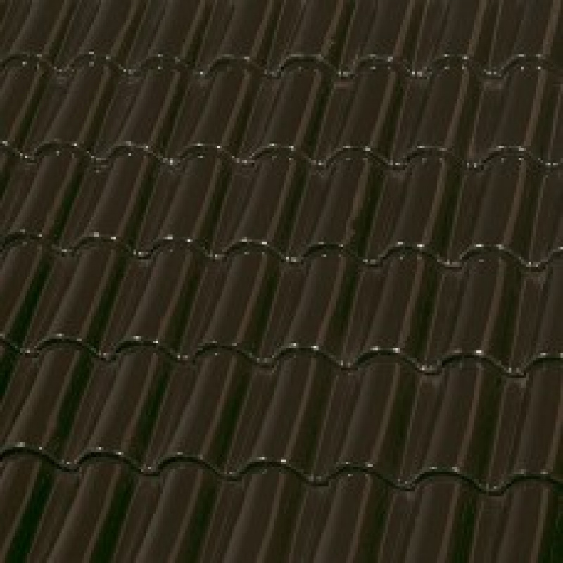 Керамическая черепица Монах и Монашка ГЛАЗУРЬ ЕТ5*1 BLACK