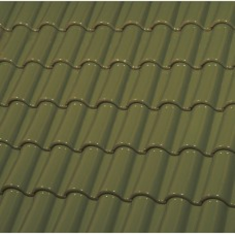 Керамическая черепица Монах и Монашка ГЛАЗУРЬ ЕТ40 ДВУХСТОРОННЯЯ OLIVE GREEN