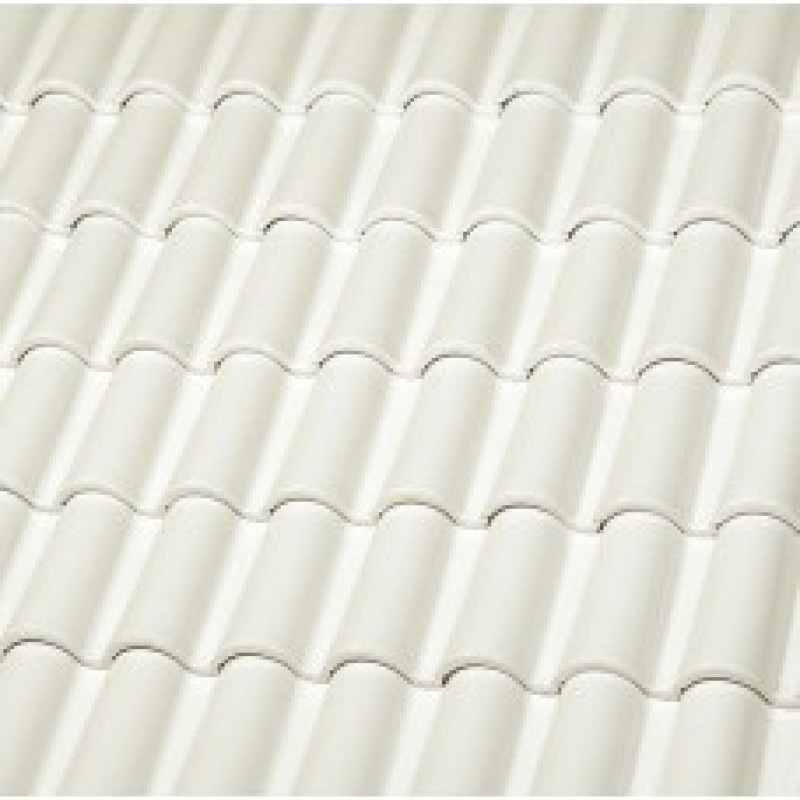 Керамическая черепица Монах и Монашка ГЛАЗУРЬ ЕТ40*1 WHITE