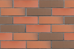 Кирпич облицовочный ЛСР красный флэшинг гладкий, утолщенные стенки, М175, 250*120*65 мм