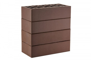 Кирпич облицовочный ЛСР темно-коричневый гладкий М175 250*120*65 мм