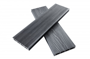 Террасная доска 150 мм 3D Винтаж темно-серый,3 м.