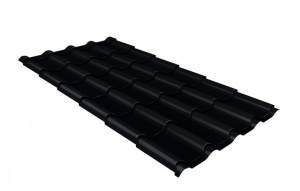 Металлочерепица Grand Line Kamea Drap ТХ RAL 9005 черный