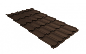 Металлочерепица Grand Line Kvinta Plus Satin Matt TX  RAL 8017 шоколад