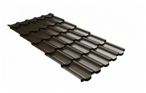 Металлочерепица Grand Line Kvinta Plus Satin Matt TX RR 32 темно-коричневый