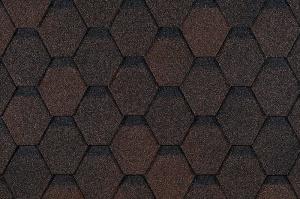 Гибкая черепица Docke PIE Шестигранник Коричневый