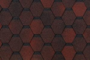 Гибкая черепица Docke PIE Шестигранник Красный