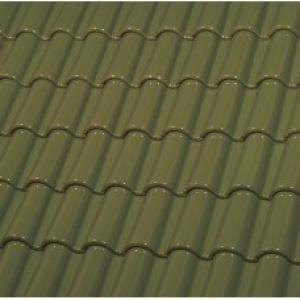 Керамическая черепица Монах и Монашка ГЛАЗУРЬ ЕТ40*1 OLIVE GREEN